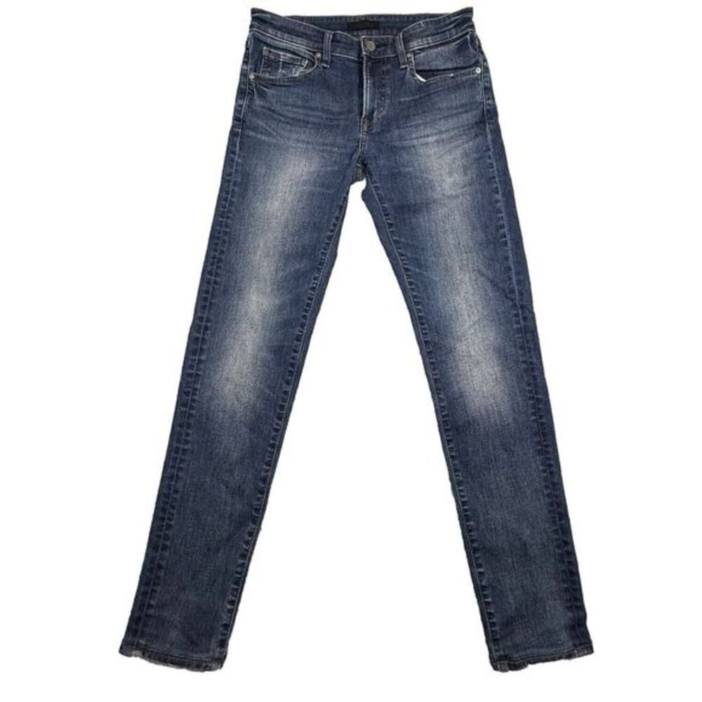 Uniqlo Selvedge Denim Jeans Mens 29x34 (29x31)‎ Skinny Tapered Leg Stretch Blue